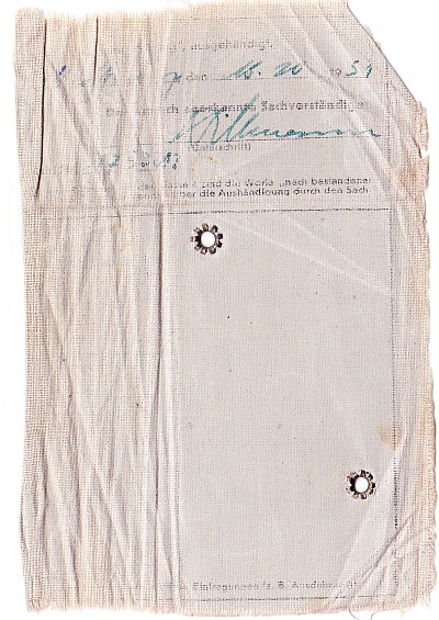 Foto Deutscher Pkw Führerschein 1951 Rückseite, Gustl Müller