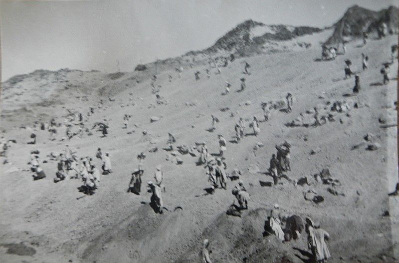 Foto vom Staudamm Assuan im Bau 1962